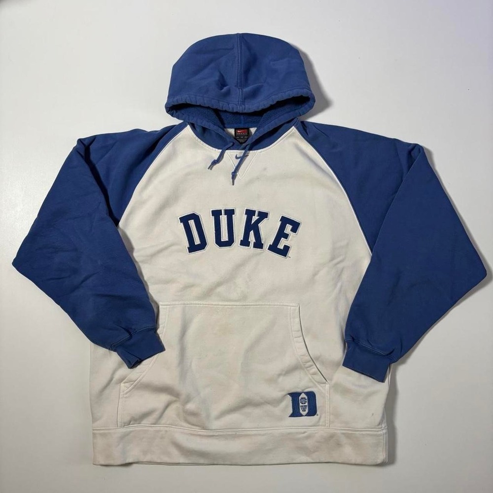 White/Blue Nike Team Duke Hoodie - XL